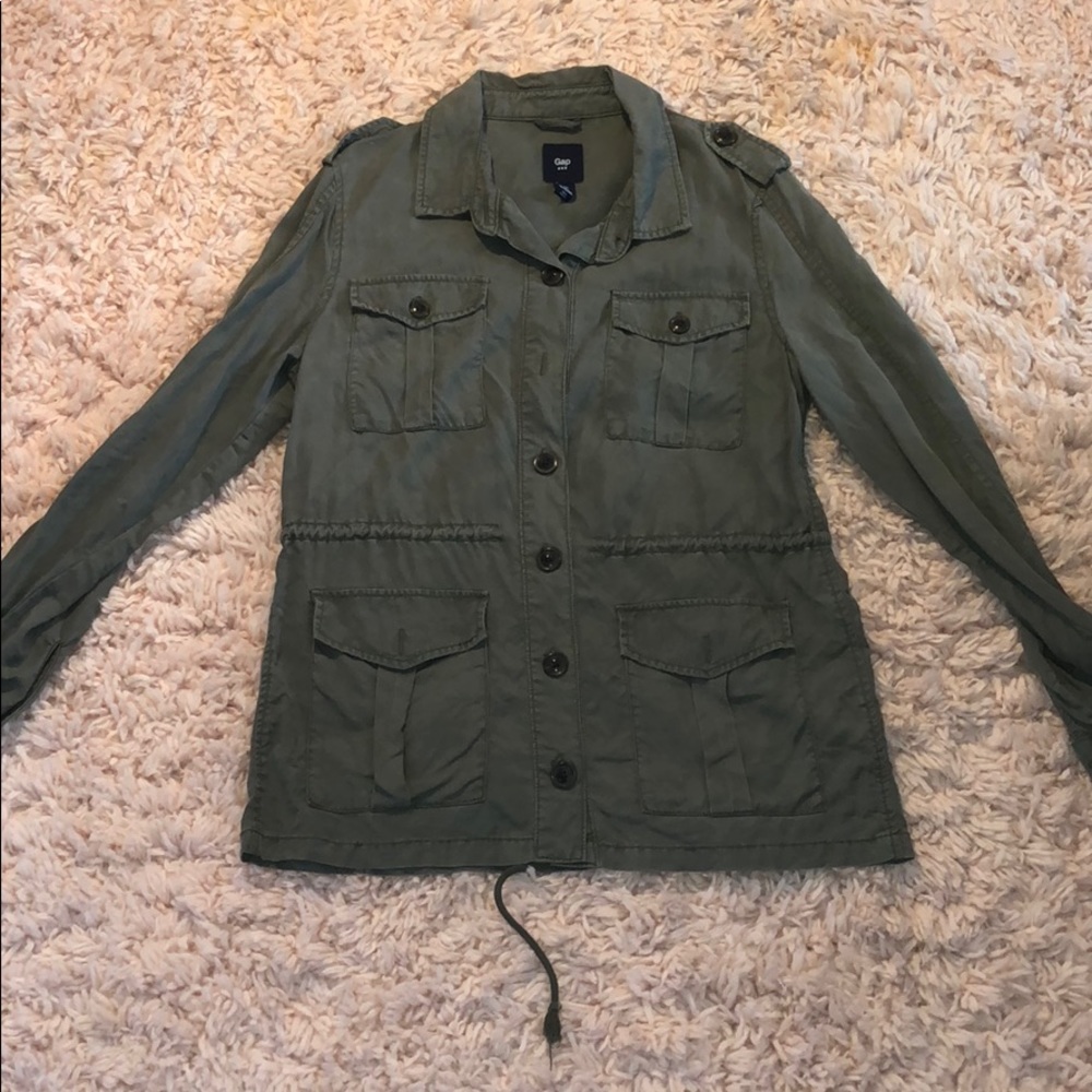 Gap army green jacket.